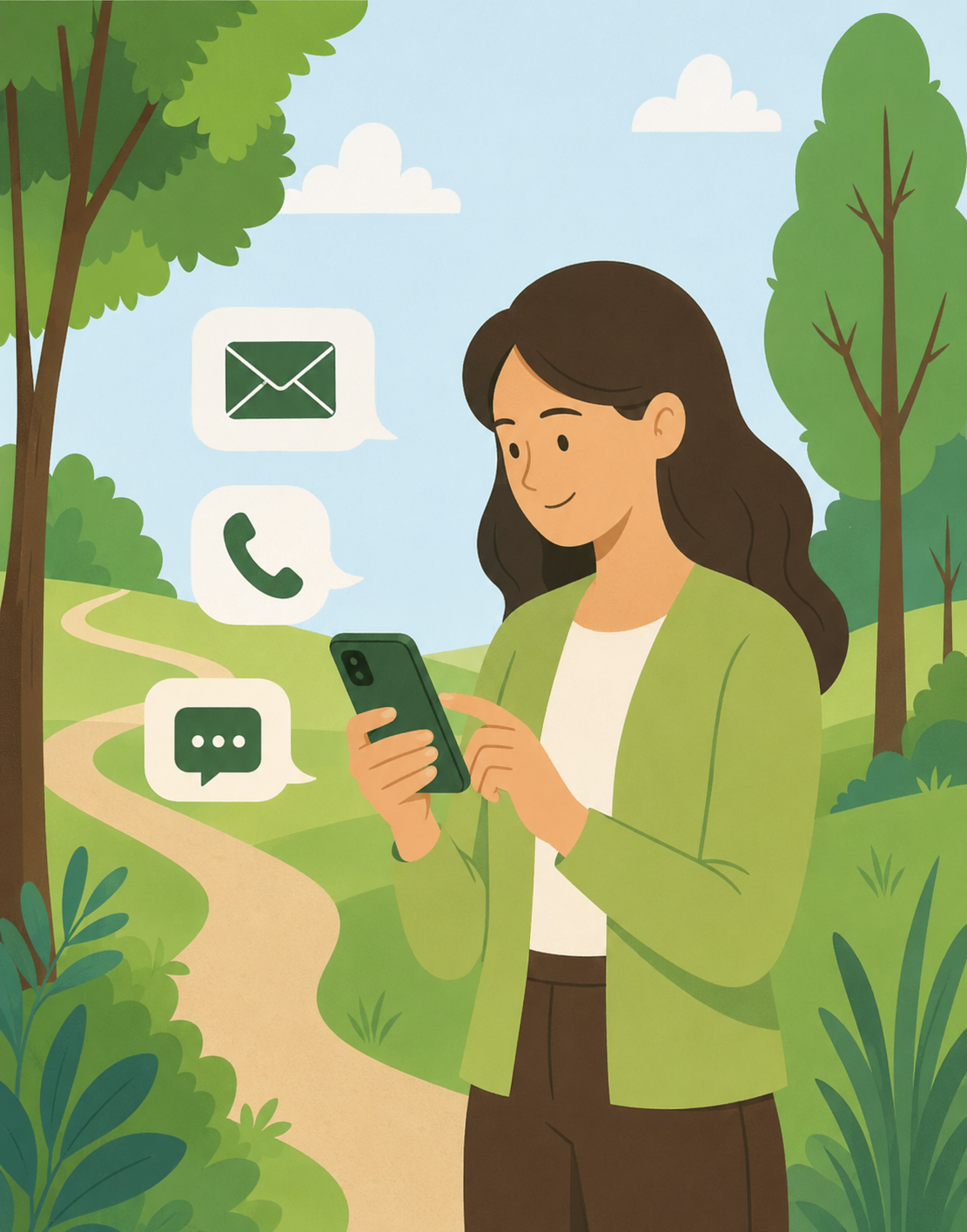 A girl is using mobile
