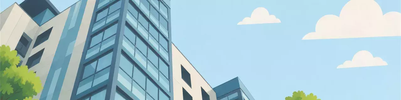 Edificios modernos de oficinas de cristal contra el cielo