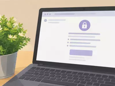 Portátil mostrando pantalla de bloqueo segura del sitio web